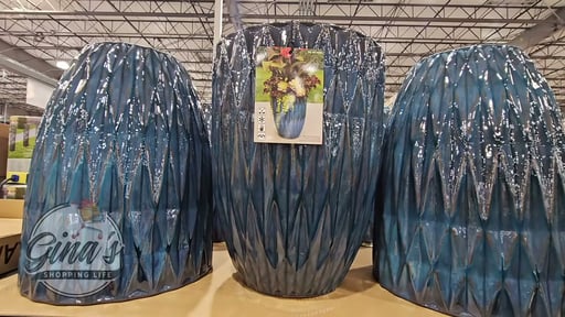 Ceramic Planter 21" Blue