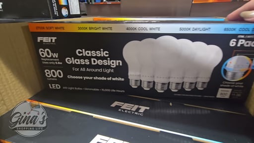 Feit Electric 60W Glass LED Light Bulb 6 Pack