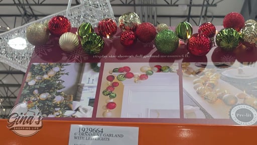 6' Ornament Garland with LED Lights