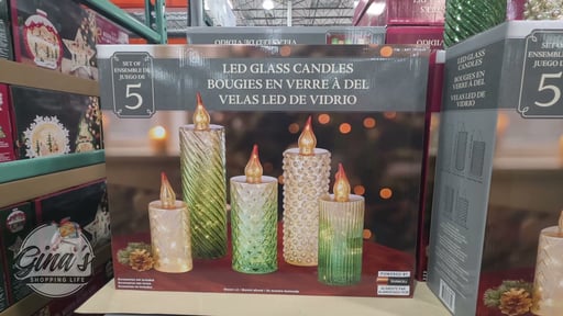 Glass Candles with LED Lights, Set of 5