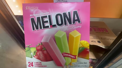 Melona Ice Bars Mango/Strawberry/Melon 24 Count, 2.7 oz Each