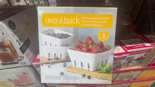 over&back 3-Piece Multipurpose Baskets