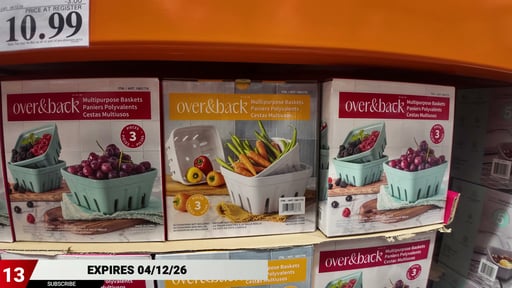 over&back 3-Piece Multipurpose Baskets