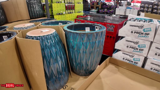 Ceramic Planter 21" Blue