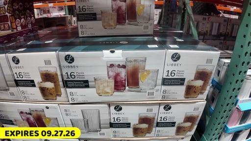 Libbey Fluted Glassware 16-Piece Set