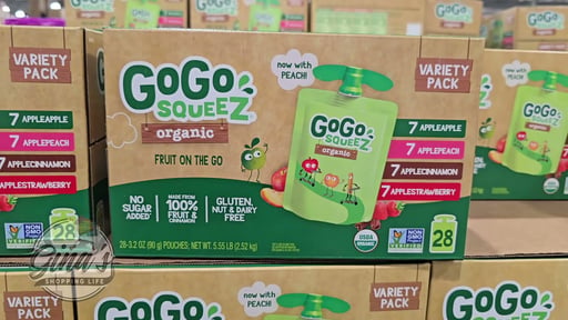 GoGo SqueeZ Org Applesauce Variety Pouches 28/3.20 oz