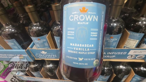 Crown Maple Organic Madagascar Vanilla Infused Maple Syrup 25 Ounce Bottle