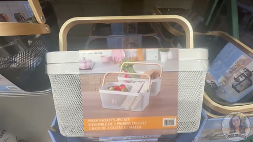 Edifice Mesh Storage Basket with Handle, 2-Pack