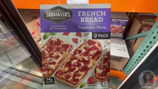 Sabatasso's French Bread Pepperoni Pizza, 9 Count (3.03 lbs)