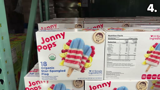 JonnyPops Organic Star-Spangled Flag Pops, 18-Count (2.4 oz each)