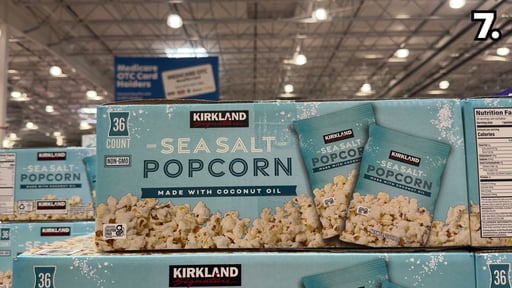 Kirkland Signature Sea Salt Popcorn with Coconut Oil, 36-Count x 0.65 oz (1.48 lb)