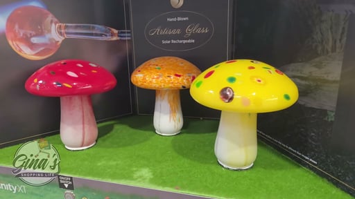 Infinity X1 Solar Glass Mushroom Lights 3-Pack