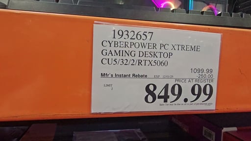 CyberPowerPC Gamer Xtreme Gaming Desktop - Intel Core Ultra 5/32GB/2TB/RTX 5060