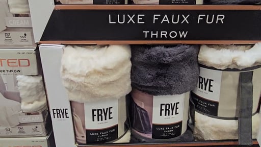 FRYE LUXE FAUX FUR THROW