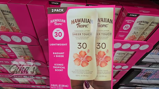 Hawaiian Tropic Sheer Touch Lotion Sunscreen SPF 30, 10.8 fl oz, 2-Pack