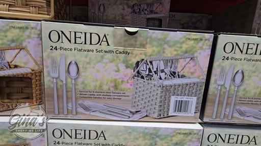 Oneida 24-Piece Flatware Set with Caddy