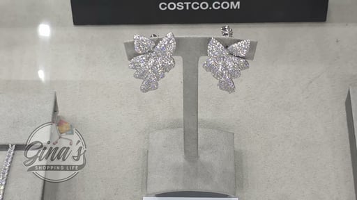18KT White Gold Round Diamond Pave Dangle Earrings