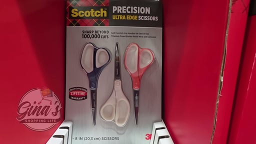 3M Scotch Precision Ultra Edge 8" Scissor 3PK