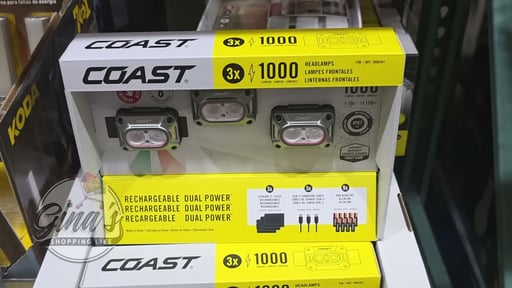 Coast 1,000L Hybrid Headlamp 3PK