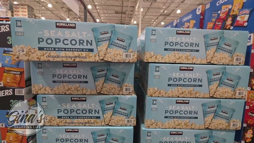 Kirkland Signature Sea Salt Popcorn with Coconut Oil, 36-Count x 0.65 oz (1.48 lb)