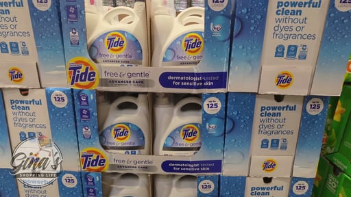 Tide Advanced Care Liquid Laundry Detergent, Free & Gentle, 125 Loads, 154 fl oz