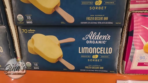 Alden's Organic Limoncello Sorbet Bar 18ct