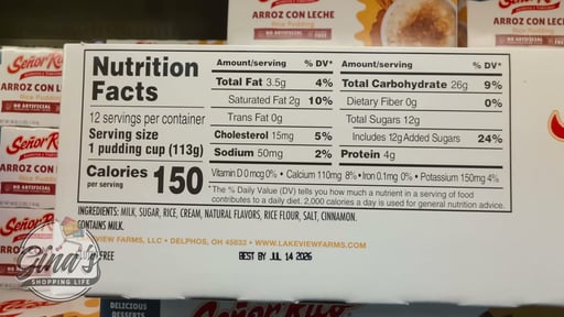 Señor Rico Rice Pudding 12/4 oz