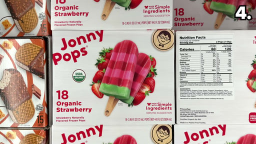 JonnyPops Organic Strawberry Bar 18-Count