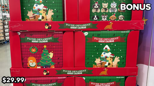 Plush Ornament Advent Calendar, Set of 12