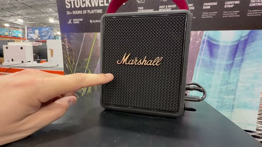 Marshall Stockwell III Black Portable Bluetooth Speaker