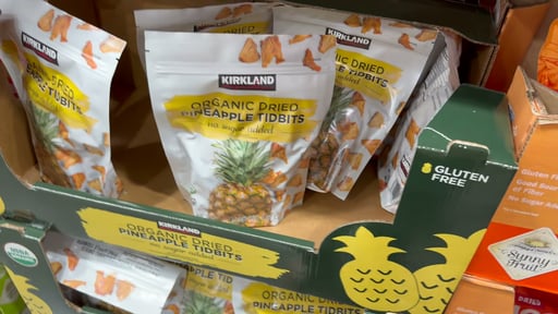Kirkland Signature Organic Dried Pineapple Tidbits