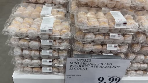 Mini Beignets Filled with Chocolate Hazelnut 22 Count