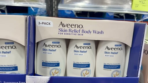 Aveeno Skin Relief Body Wash, 18 fl oz, 3-Pack