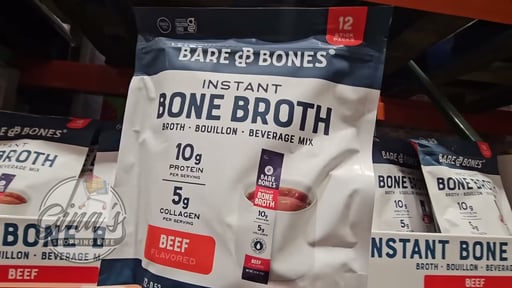 Bare Bones Instant Bone Broth Beef Flavored 12 Pack