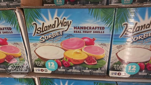 Island Way Sorbet Fruit Sorbet Assorted 12 CT