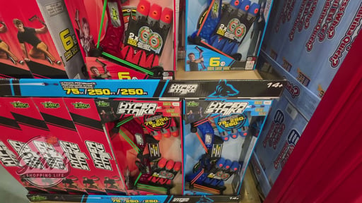 Hyper Strike Bow and Arrows Assorted Red or Blue