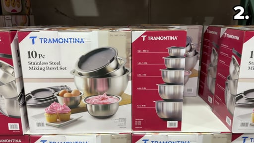 Tramontina 10-Piece Stainless Steel Mixing Bowl Set