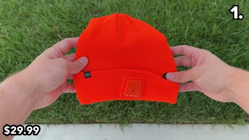 Mobile Warming Heated Beanie with LED Headlamp