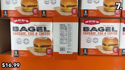 Red's Sausage, Egg & Cheese Breakfast Bagels, 10 Count