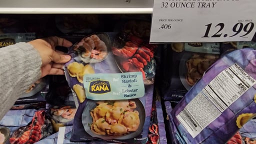 Rana Shrimp Ravioli with Lobster Sauce