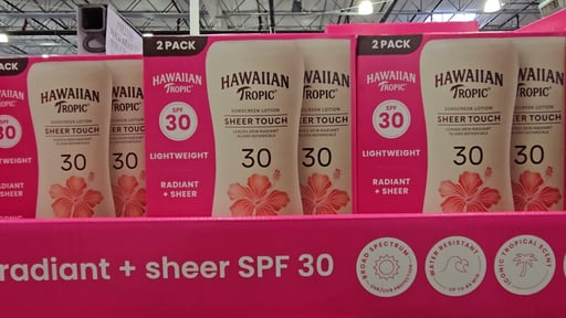 Hawaiian Tropic Sheer Touch Lotion Sunscreen SPF 30, 10.8 fl oz, 2-Pack