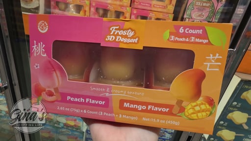 Frosty Fun Peach & Mango 3D Fruit Shaped Frozen Dessert, 6 Count, 15.9 oz