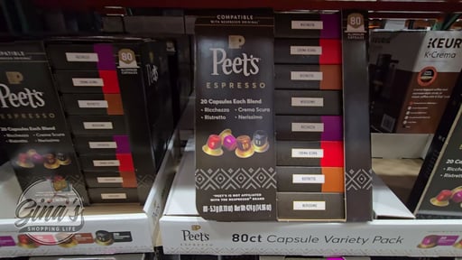 Peet's Espresso Aluminum Capsule 80 Ct Nespresso Compatible