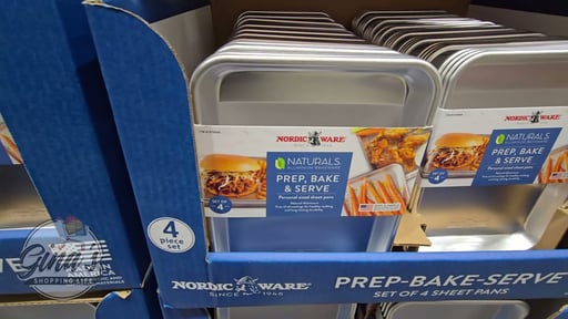 Nordic Ware Naturals Aluminum 1/6 Sheet Pan, 4-Pack