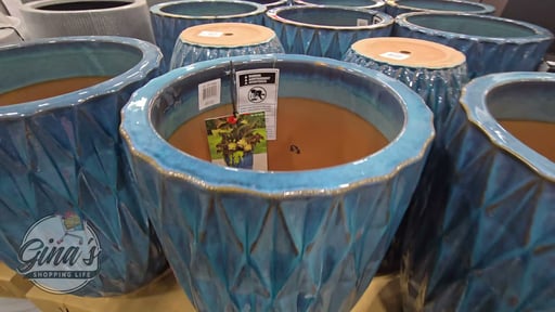 Ceramic Planter 21" Blue