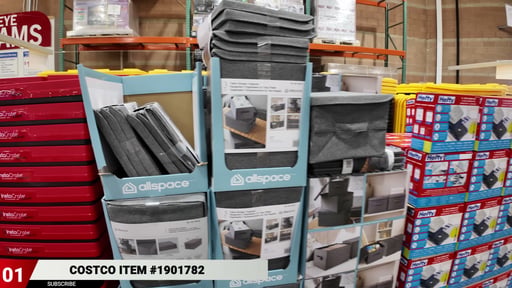 Allspace Collapsible Fabric 3-Pack Storage Bins