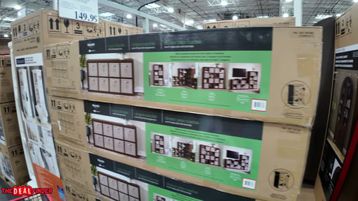 O'nin Room Divider with 8 Storage Bins - Walnut