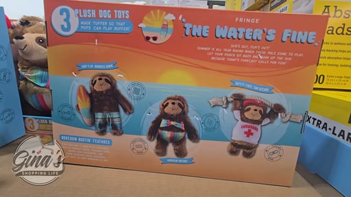 Fringe Studio "The Water's Fine" Sloth Plush Dog Toy 3-Pack
