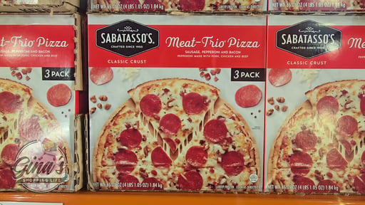 Sabatasso's Meat Trio Classic Crust Pizza, 3-Pack (4.66 lbs)