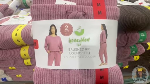 HONEYDEW Women's Ribbed 2-Piece Lounge Set